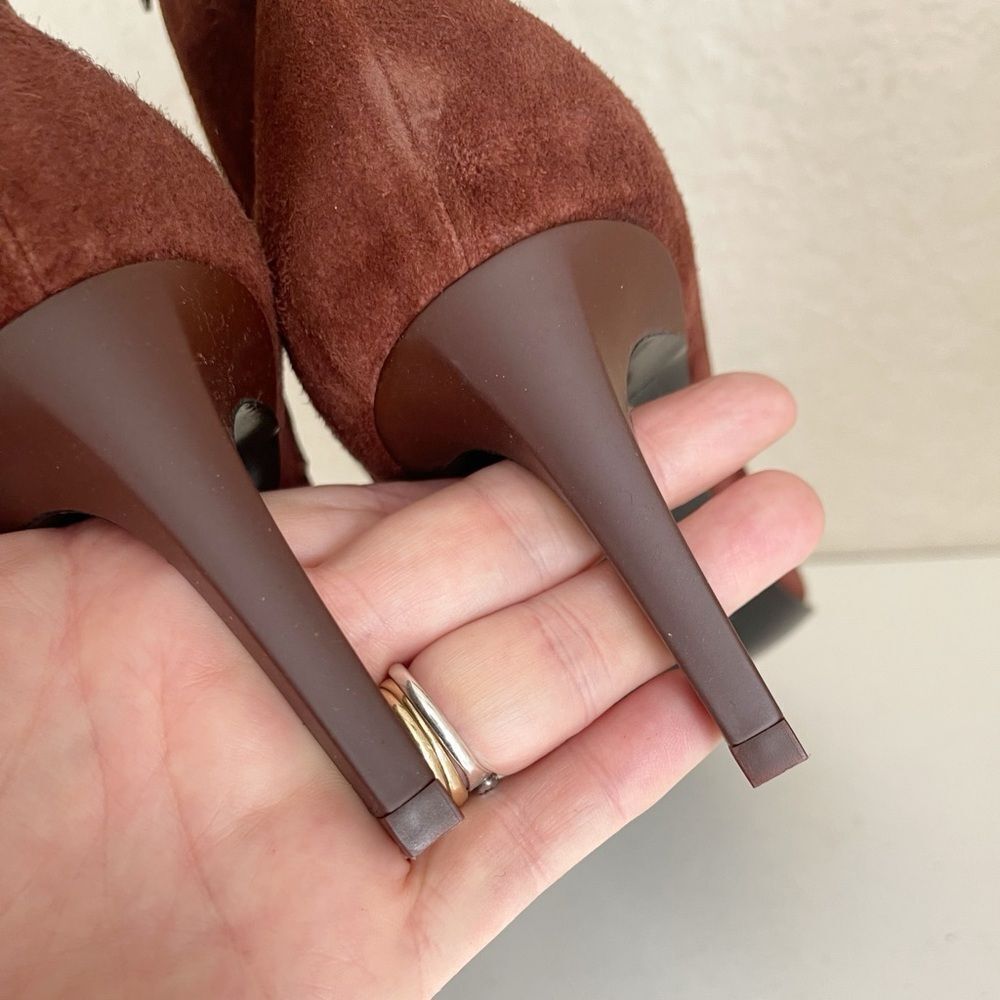 Rag & Bone Beha Stretch Boot Pointy Stiletto Ankle Boot Mahogany Suede 11/41 NIB - Picture 13 of 17